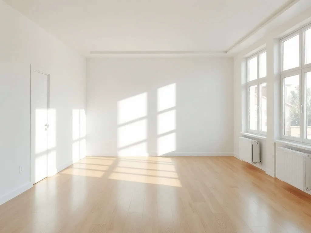 AI room visualizer — empty apartment room ready to be furnished virtually